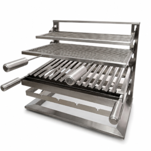 Grill Completo Pequeno com Suporte e Grelhas – 50 × 40 cm