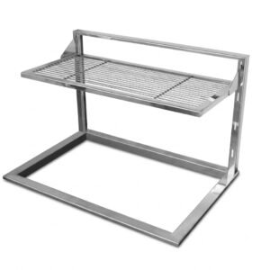 Suporte de Espetos em L com Grelha de Degelo Aramada – Inox 304
