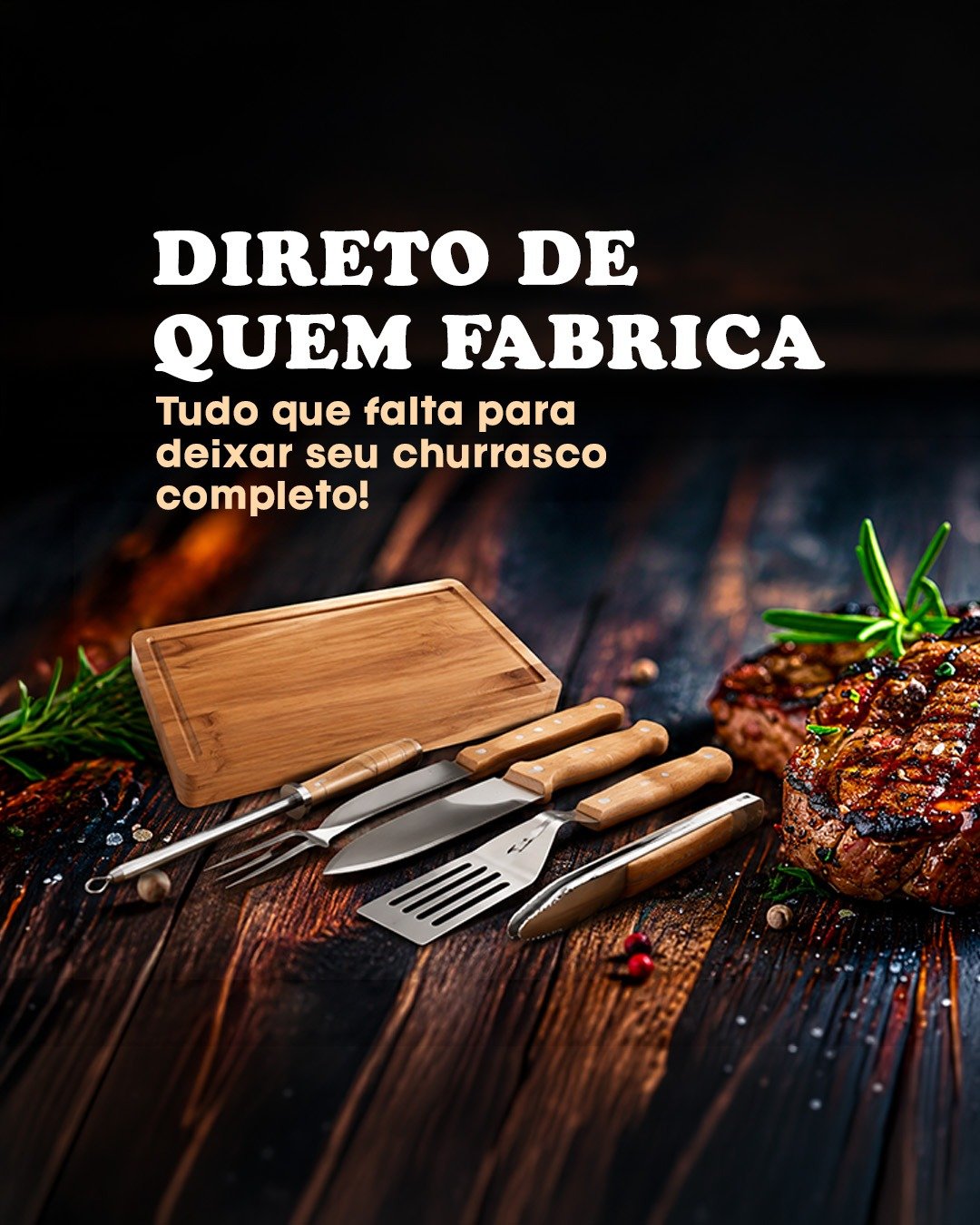 slide de utencilios para churrasco mobile