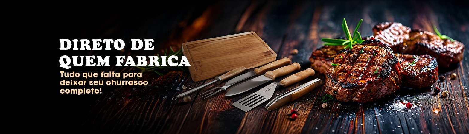 slide de utencilios para churrasco