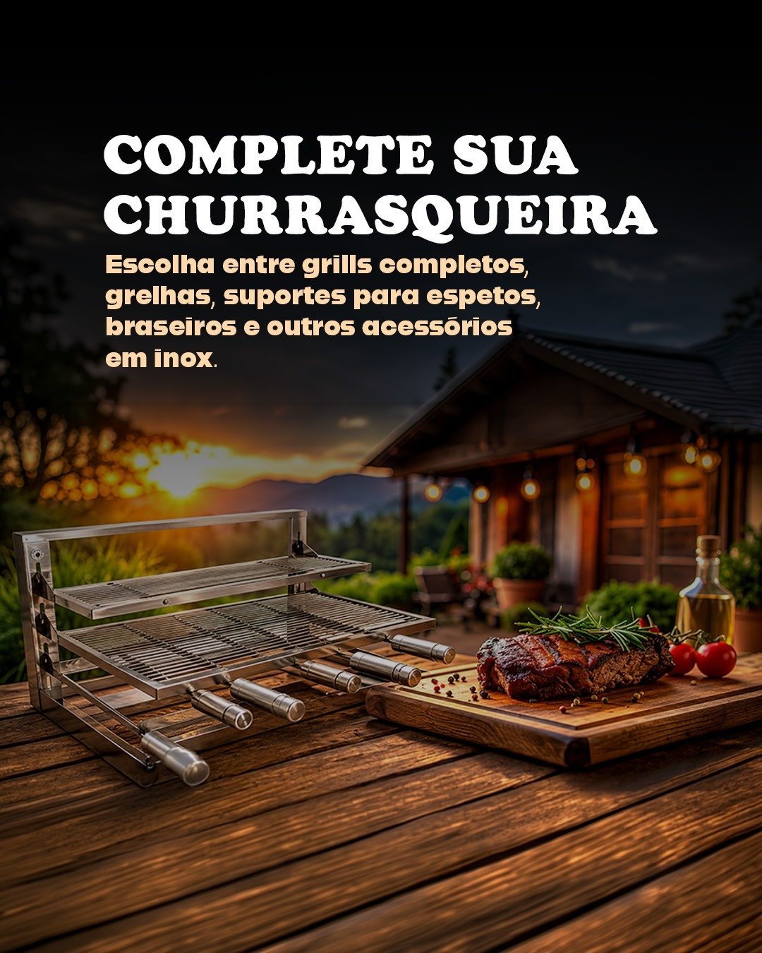 slide grelha churrasco mobile