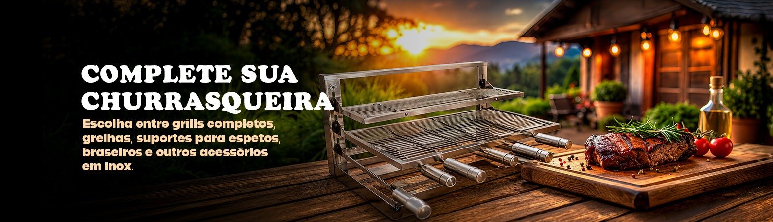 slide grelhas para churrasco